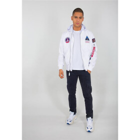 Alpha Industries MA-1 TT Hood NASA, white