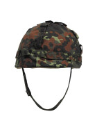 MFH US Helm, Kunststoff, mit Stoffbezug, flecktarn